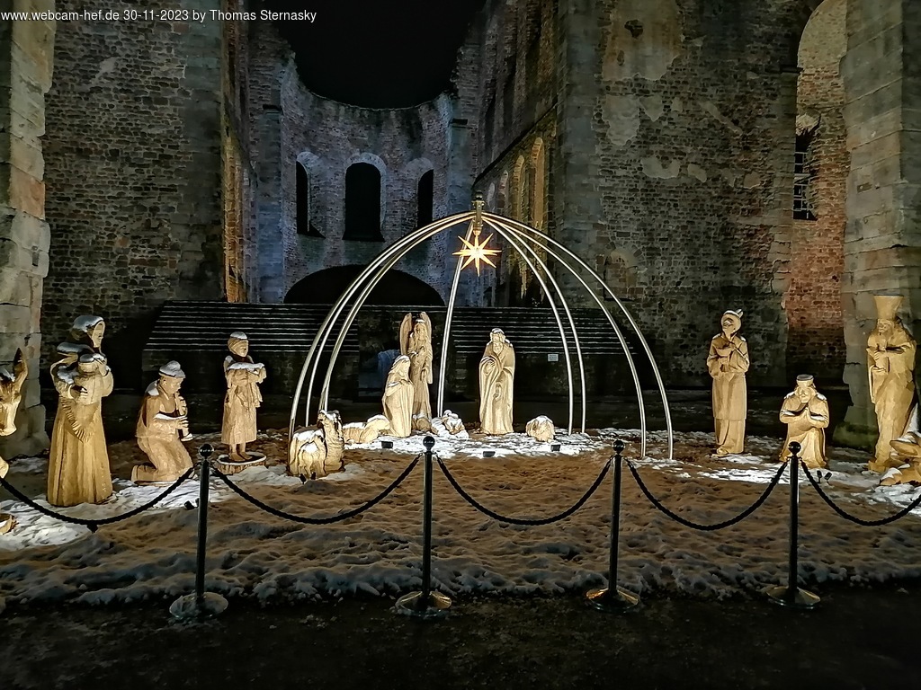 Weihnachtsmarkt Bad Hersfeld 2023 Stiftsruine Weihnachtsgeschichte